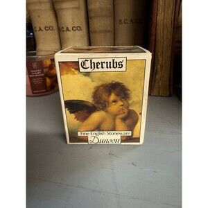 Vintage Dunoon Cherubs Fine English Stoneware Mug Made in England Madonna